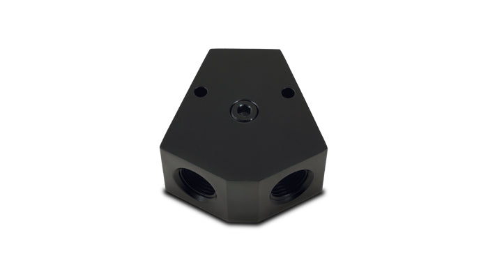 Vibrant Performance - 10821 - Y-Block Adapter With 1/8 In. NPT Port  Single Size: 1/2 In. NPT  Dual Size: 3/8 In. NPT