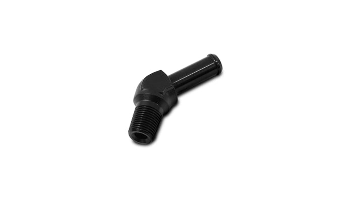 Vibrant Performance - 11228 - Male NPT To Hose Barb Adapter  45 Degree; NPT Size: 1/2 In. Hose Size: 1/2 In.