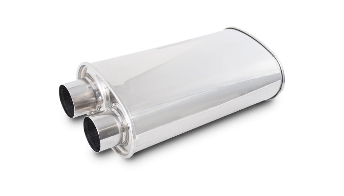 Vibrant Performance - 1159 - STREETPOWER Oval Muffler  2.50 In. Inlet/outlet (Same Side)