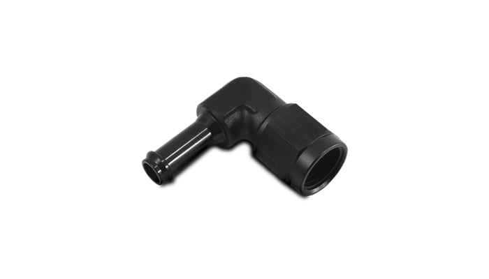 Vibrant Performance - 12027 - Female AN To Hose Barb 90 Degree Adapter  AN Size: -8; Barb Size: 3/8 In.