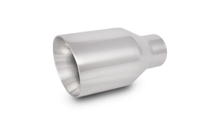 Vibrant Performance - 1272 - 3.50 In. Outlet O.D. Round SS Tip (Double Wall  Angle Cut)  2.50 In. Inlet I.D.