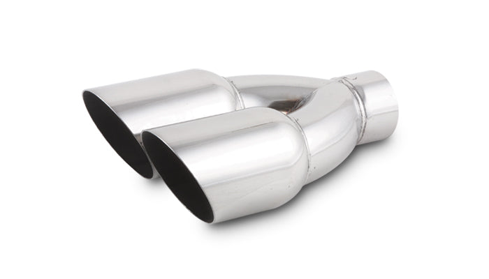 Vibrant Performance - 1333 - Dual 3.5 In. Round SS Tips (Single Wall  Angle Cut)