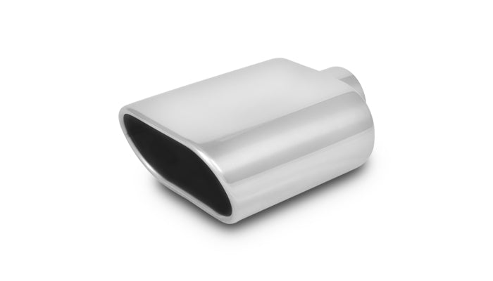 Vibrant Performance - 1405 - 5.5 In. X 3 In. Oval Stainless Steel Tip (Single Wall  Angle Cut)