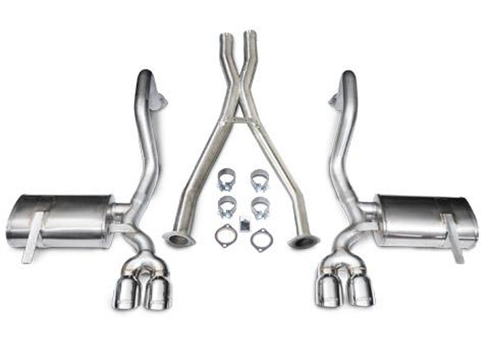 2.5in. Cat-Back Dual Rear Exit With Twin 3.5in. Polished Pro-Series Tips