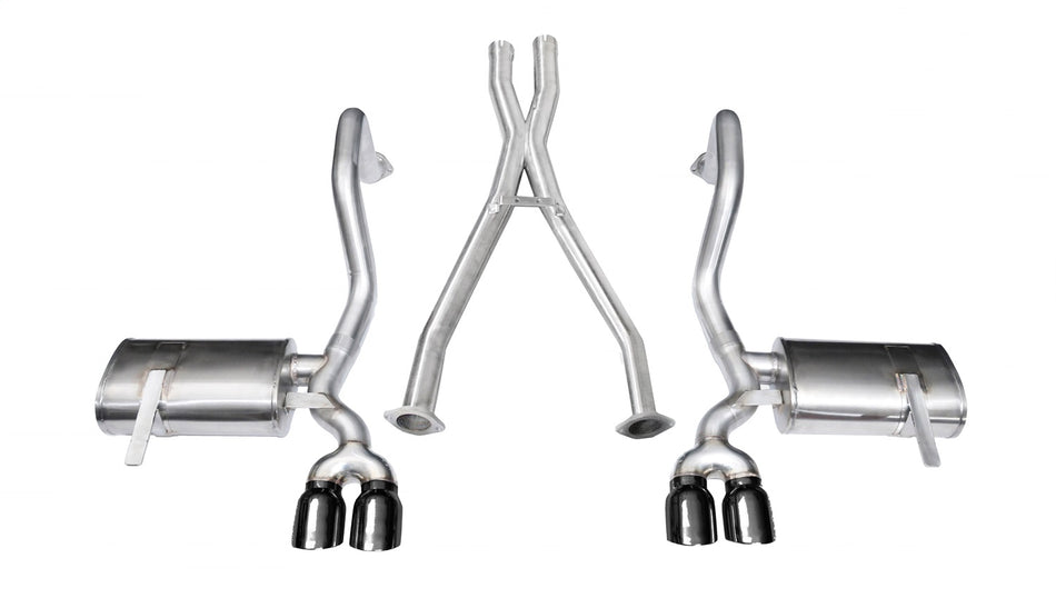 2.5in. Cat-Back Dual Rear Exit With Twin 3.5in. Black PVD Pro-Series Tips