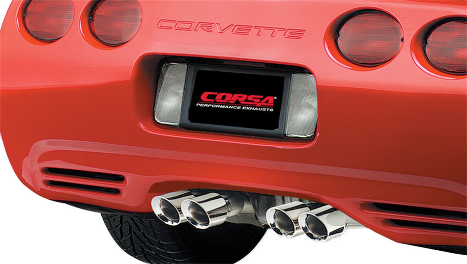 2.5in. Cat-Back Dual Rear Exit With Twin 3.5in. Polished Pro-Series Tips