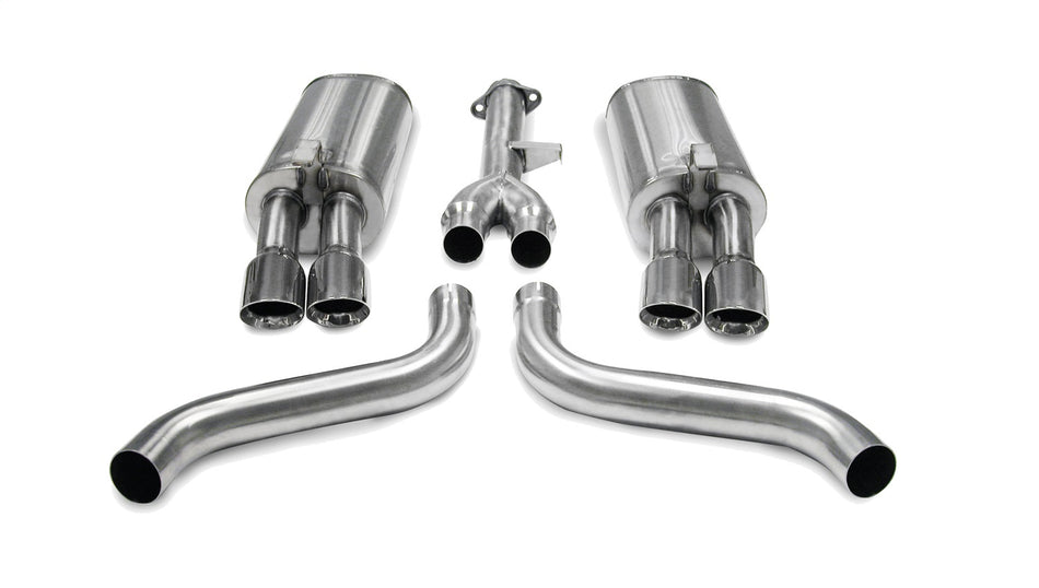 2.5in. Cat-Back Dual Rear Exit With Twin 3.5in. Polished Pro-Series Tips