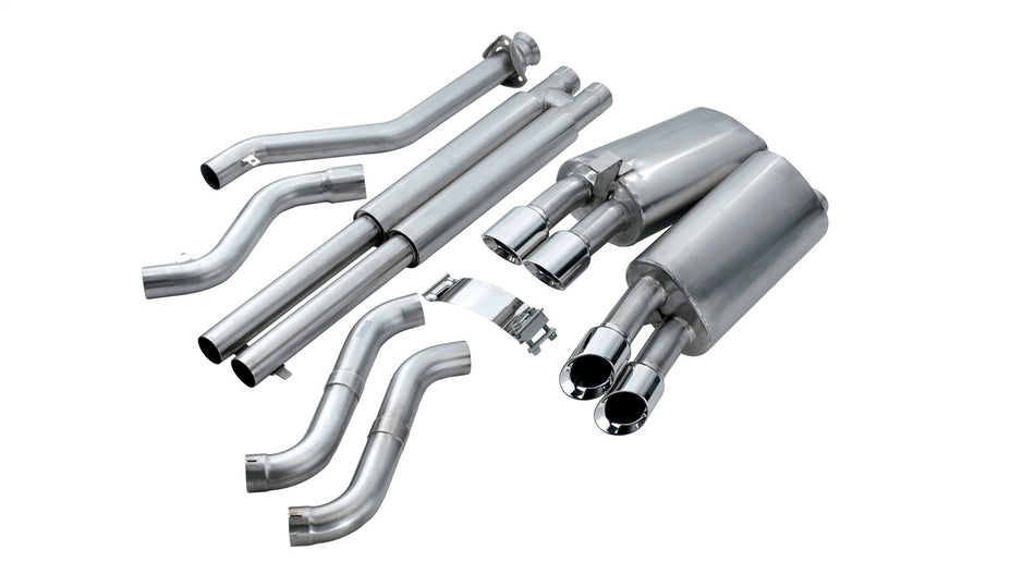 2.5in. Cat-Back Dual Rear Exit With Twin 3.5in. Polished Pro-Series Tips