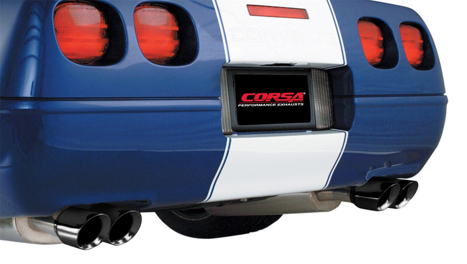 2.5in. Cat-Back Dual Rear Exit With Twin 3.5in. Black PVD Pro-Series Tips