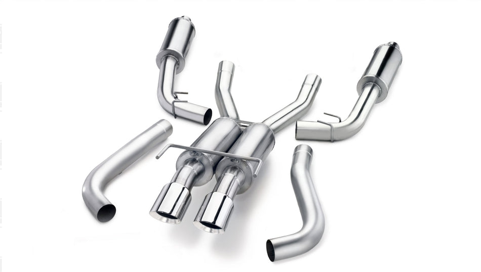 3.0in. Cat-Back Dual Center Rear Exit With Single 4.0in. Polished Pro-Series Tip