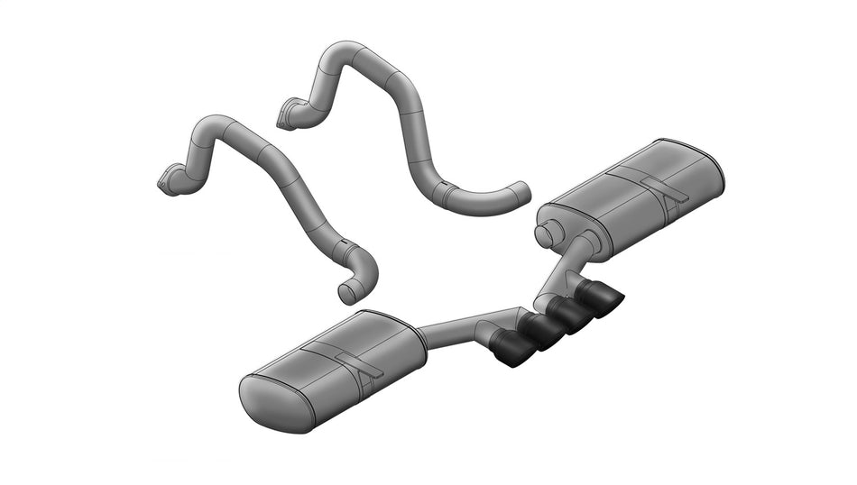 2.5in. Axle-Back Dual Rear Exit With Tigershark 3.5in. Black PVD Pro-Series Tips