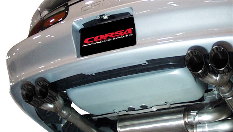 3.0in. Cat-Back Dual Rear Exit With Twin 3.5in. Black PVD Pro-Series Tips