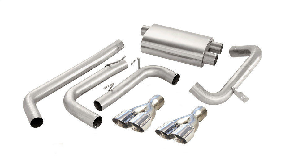 3.0in. Cat-Back Dual Rear Exit With Twin 3.5in. Polished Pro-Series Tips