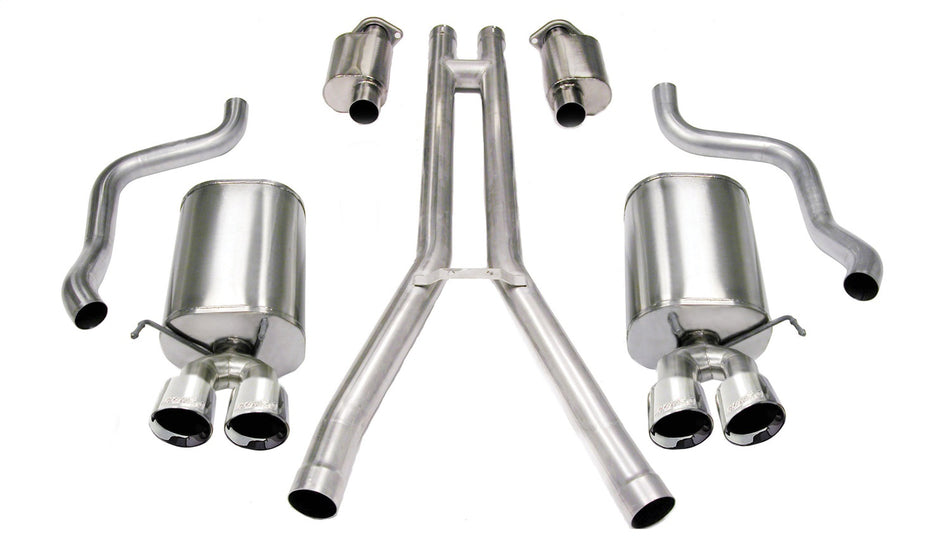 2.5in. Cat-Back Dual Rear Exit With Twin 3.5in. Polished Pro-Series Tips