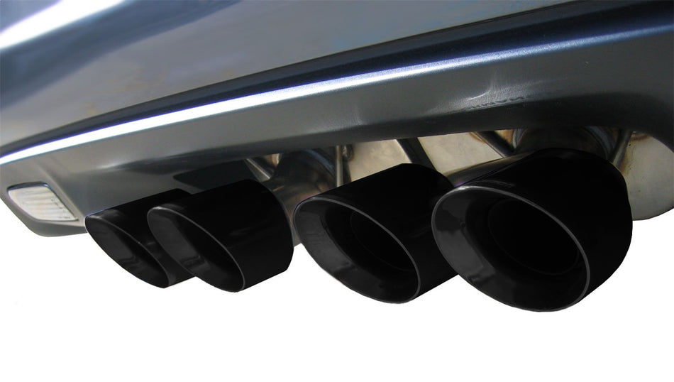 3.0in. Cat-Back Dual Rear Exit With Twin 4.0in. Black PVD Pro-Series Tips