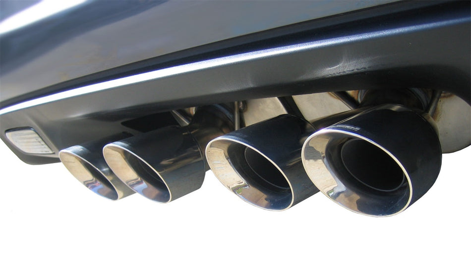 3.0in. Cat-Back Dual Rear Exit With Twin 4.0in. Polished Pro-Series Tips