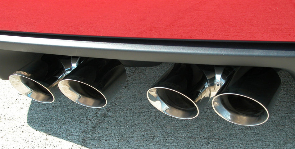3.0in. Axle-Back Dual Rear Exit With Twin 4.0in. Polished Pro-Series Tips