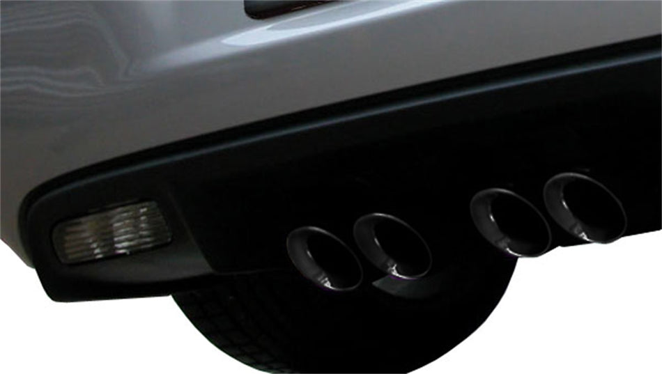 2.5in. Cat-Back Dual Rear Exit With Twin 3.5in. Black PVD Pro-Series Tips