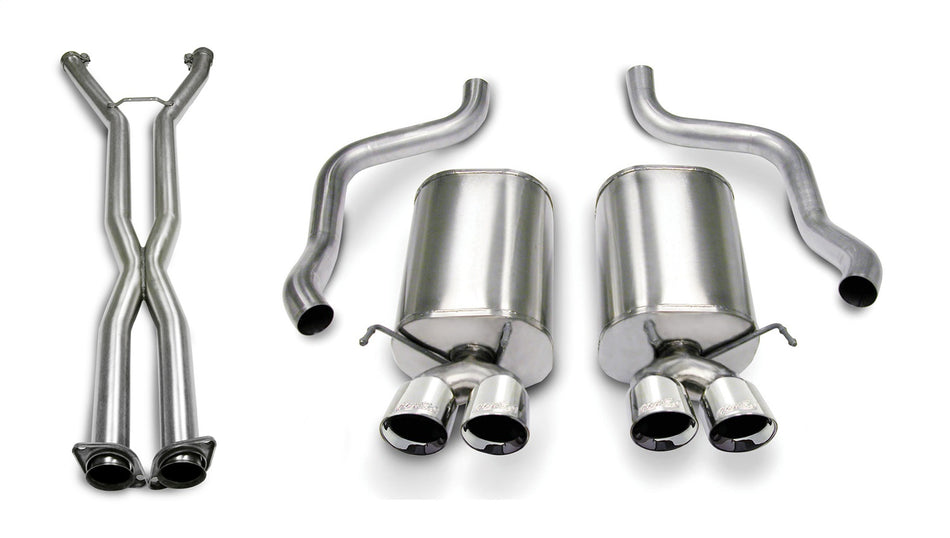 2.5in. Cat-Back Dual Rear Exit With Twin 3.5in. Polished Pro-Series Tips