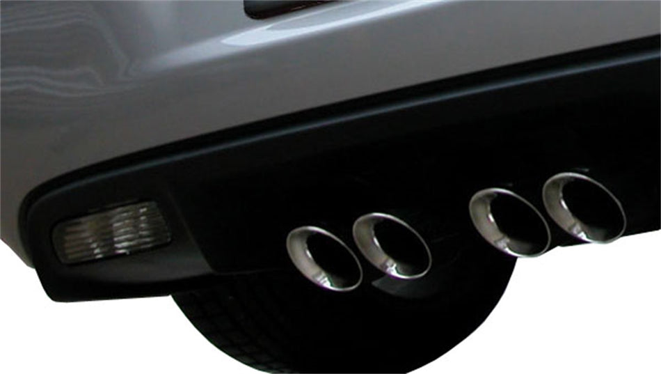 2.5in. Cat-Back Dual Rear Exit With Twin 3.5in. Polished Pro-Series Tips