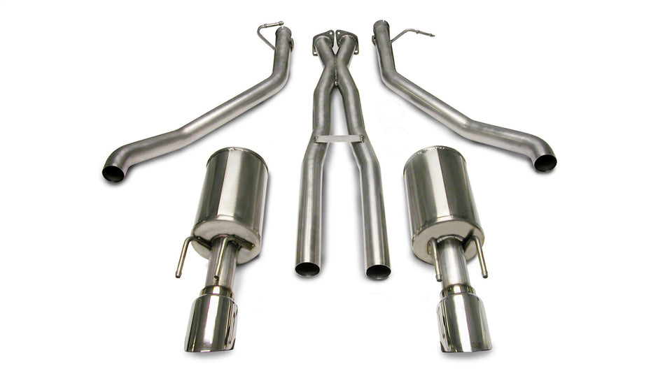2.5in. Cat-Back Dual Rear Exit With Single 4.0in. Polished Pro-Series Tips