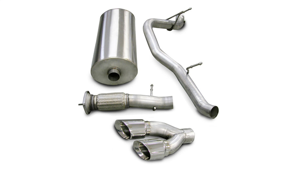 3.0in. Cat-Back Single Side Exit With Twin 4.0in. Polished Pro-Series Tips