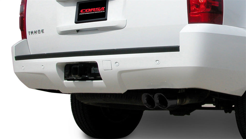 3.0in. Cat-Back Single Rear Exit With Twin 4.0in. Black PVD Pro-Series Tips