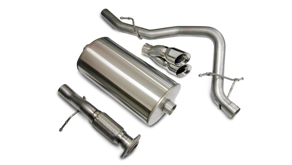 3.0in. Cat-Back Single Rear Exit With Twin 4.0in. Polished Pro-Series Tips