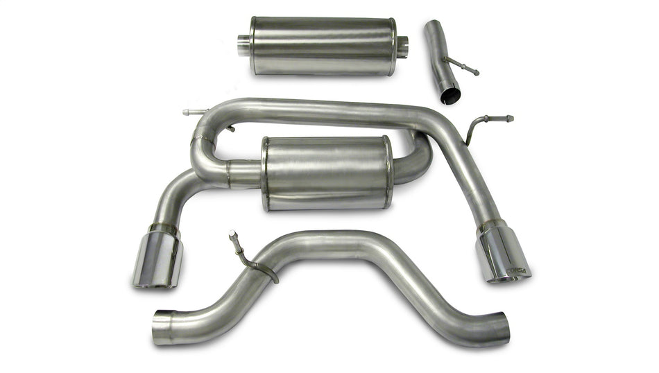 3.0in. Cat-Back Dual Rear Exit With Single 4.0in. Polished Pro-Series Tips