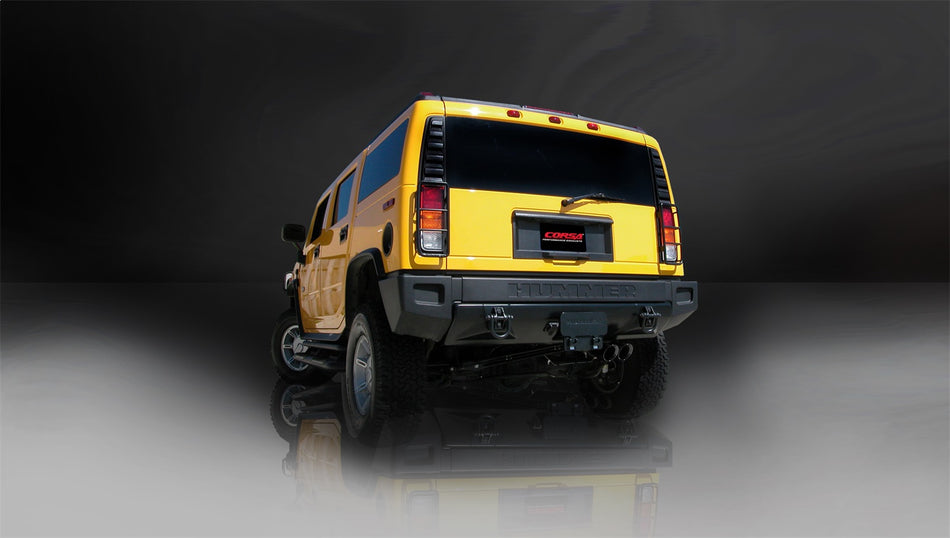 3.0in. Cat-Back Single Rear Exit With Twin 4.0in. Black PVD Pro-Series Tips