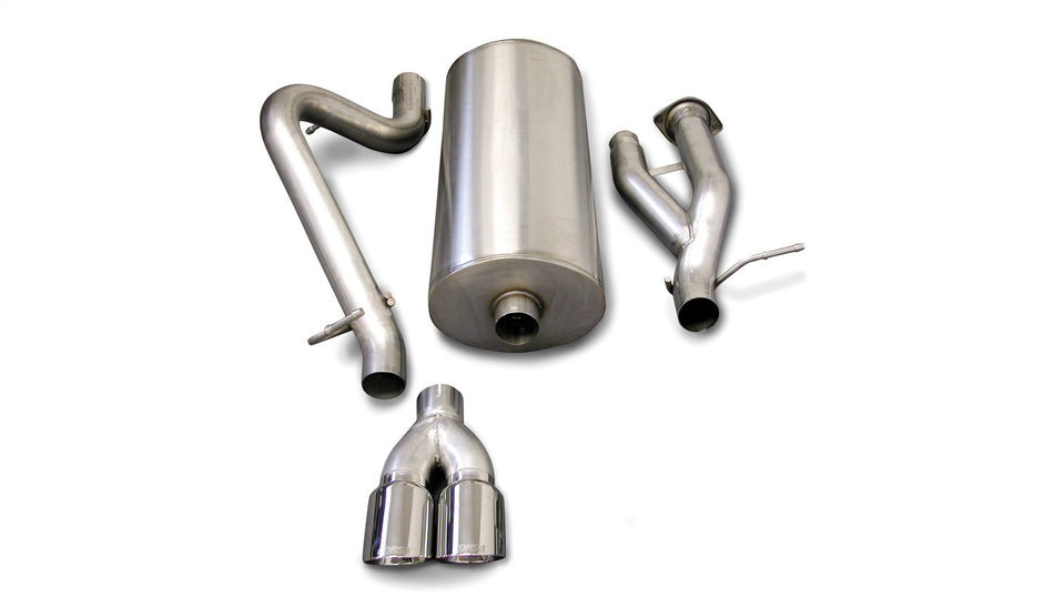 3.0in. Cat-Back Single Rear Exit With Twin 4.0in. Polished Pro-Series Tips
