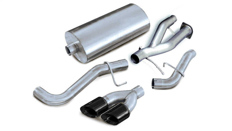 3.0in. Cat-Back Single Side Exit With Twin 4.0in. Black PVD Pro-Series Tips