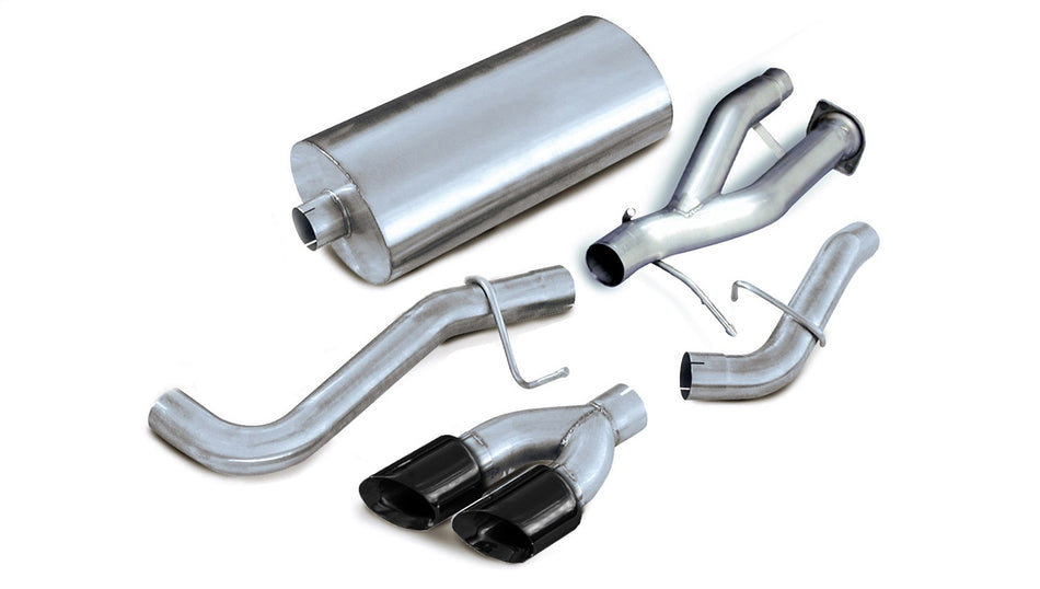 3.0in. Cat-Back Single Side Exit With Twin 4.0in. Black PVD Pro-Series Tips