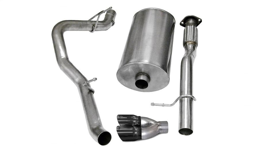 3.0in. Cat-Back Single Side Exit With Twin 4.0in. Black PVD Pro-Series Tips