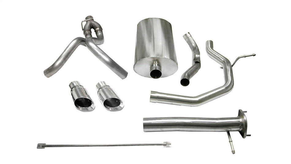 3.0in. Cat-Back Dual Rear Exit With Single 4.0in. Polished Pro-Series Tips