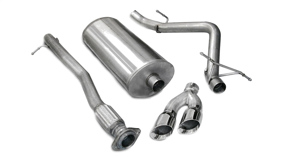 3.0in. Cat-Back Single Side Exit With Twin 4.0in. Polished Pro-Series Tips