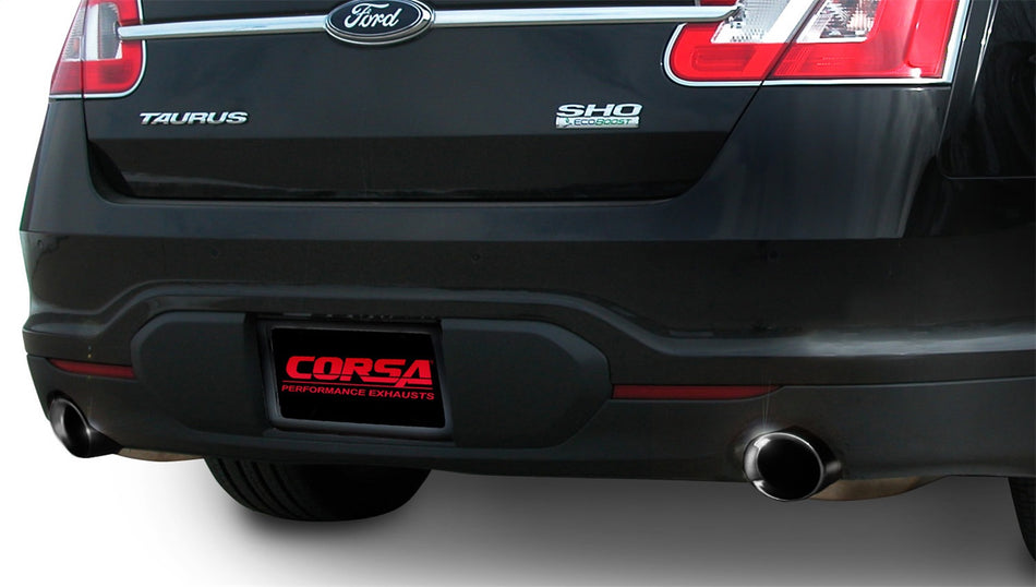 2.5in. Cat-Back Dual Rear Exit With Single 4.0in. Black PVD Pro-Series Tips