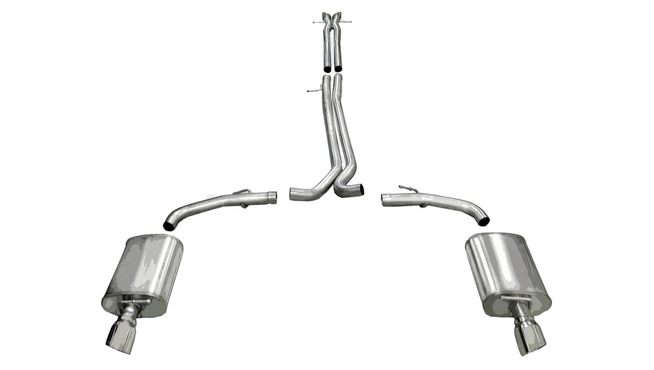 2.5in. Cat-Back Dual Rear Exit With Single 4.0in. Polished Pro-Series Tips