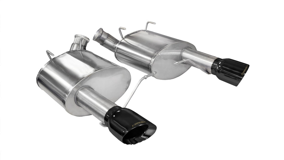 3.0in. Axle-Back Dual Rear Exit With Single 4.0in. Black PVD Pro-Series Tips