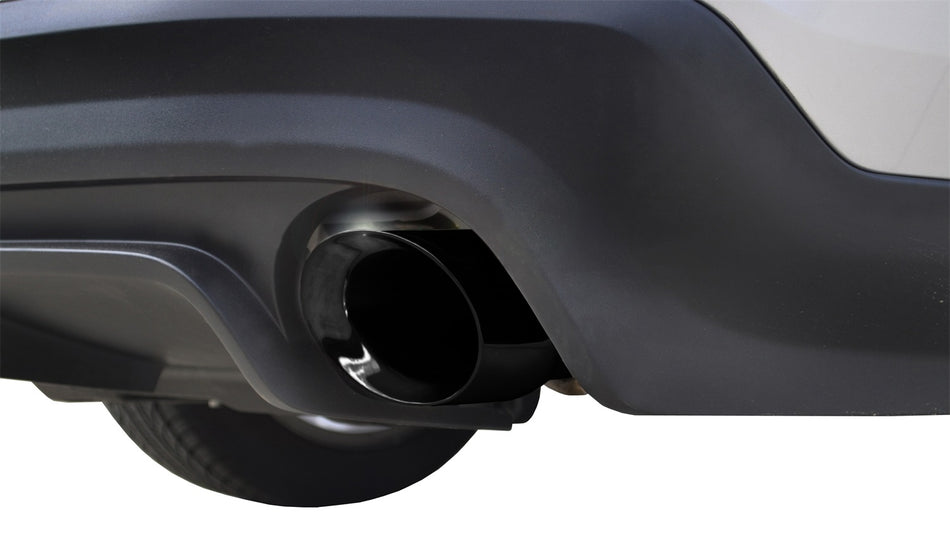 3.0in. Axle-Back Dual Rear Exit With Single 4.0in. Black PVD Pro-Series Tips