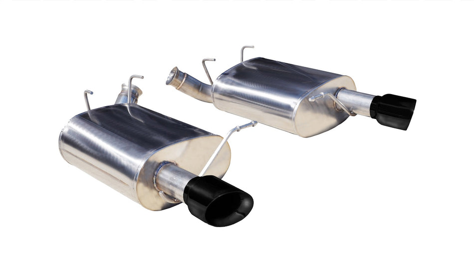 2.5in. Axle-Back Dual Rear Exit With Single 3.5in. Black PVD Pro-Series Tips