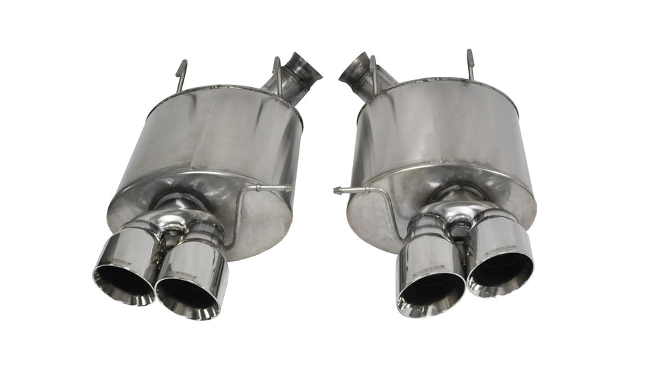 3.0in. Axle-Back Dual Rear Exit With Twin 4.0in. Polished Pro-Series Tips