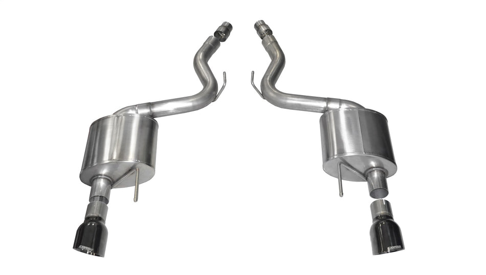 3.0in. Axle-Back Dual Rear Exit With Single 4.5in. Black PVD Pro-Series Tips