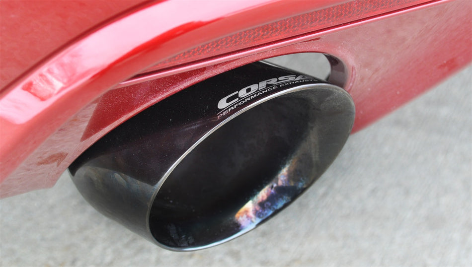 3.0in. Axle-Back Dual Rear Exit With Single 4.5in. Black PVD Pro-Series Tips