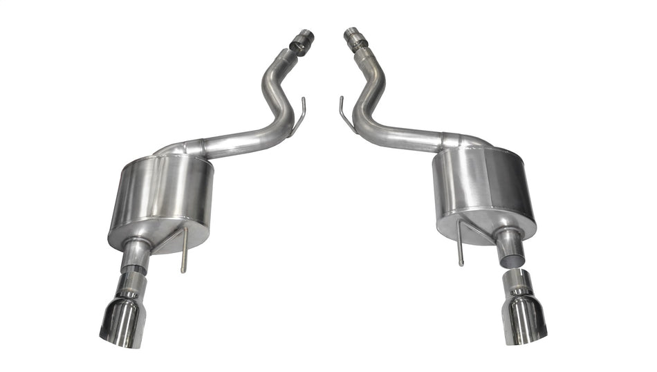 3.0in. Axle-Back Dual Rear Exit With Single 4.0in. Polished Pro-Series Tips