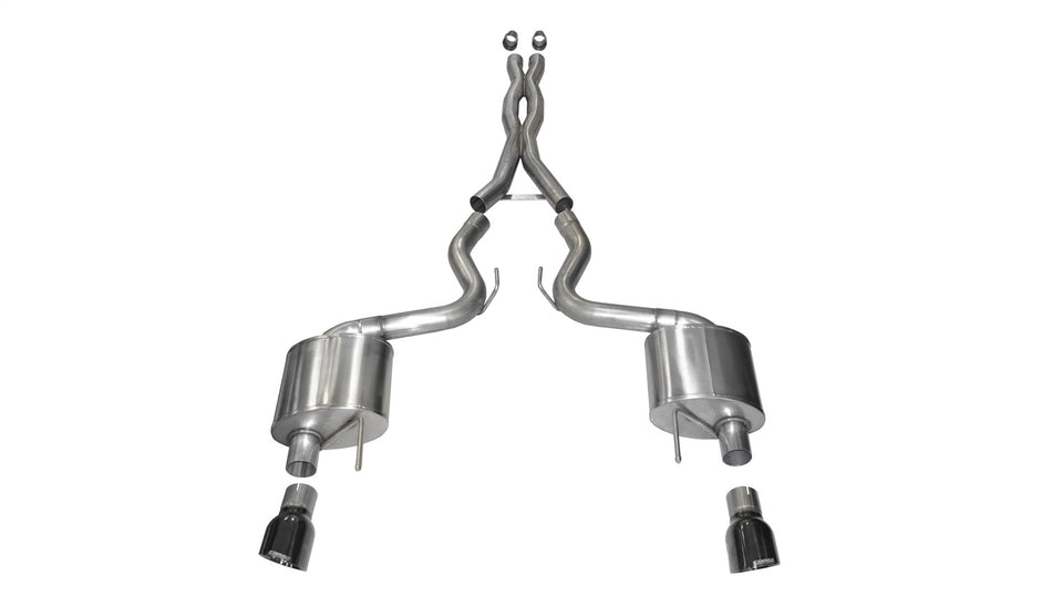 3.0in. Cat-Back Dual Rear Exit With Single 4.5in. Black PVD Pro-Series Tips