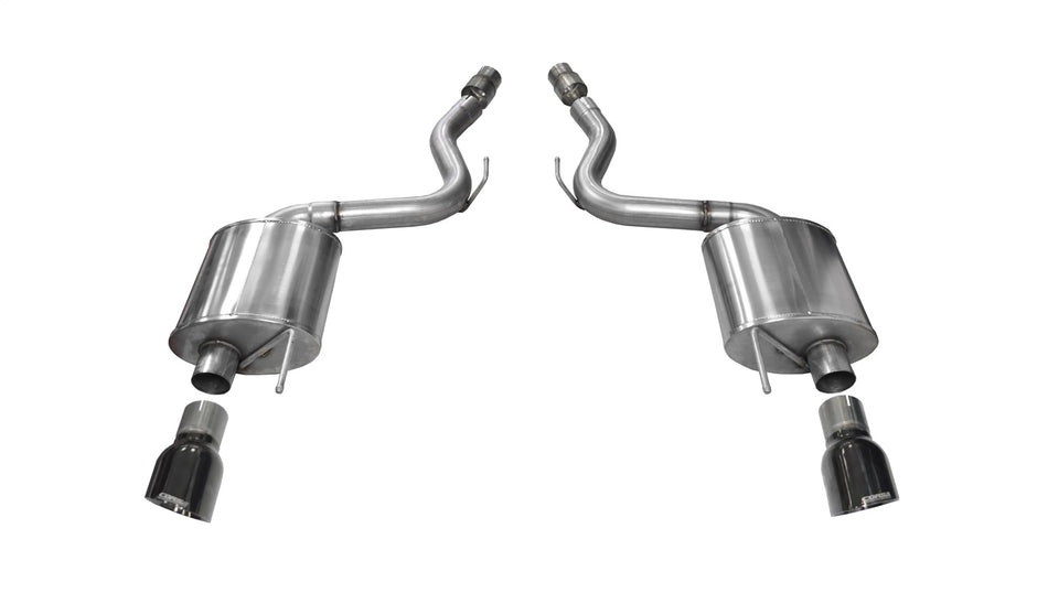 3.0in. Axle-Back Dual Rear Exit With Single 4.5in. Black PVD Pro-Series Tips