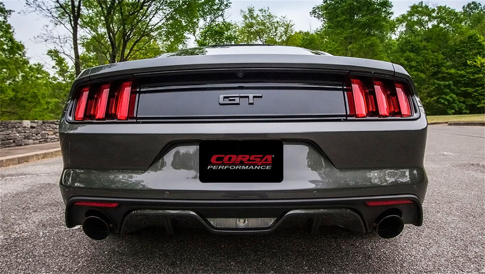 3.0in. Axle-Back Dual Rear Exit With Single 4.5in. Black PVD Pro-Series Tips