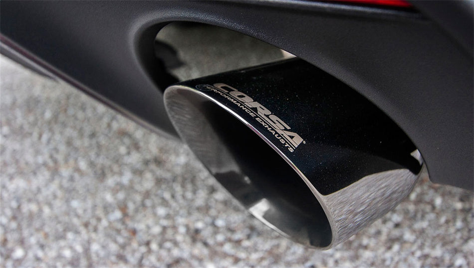 3.0in. Axle-Back Dual Rear Exit With Single 4.0in. Polished Pro-Series Tips