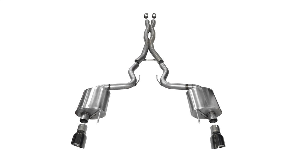 3.0in. Cat-Back Dual Rear Exit With Single 4.5in. Black PVD Pro-Series Tips